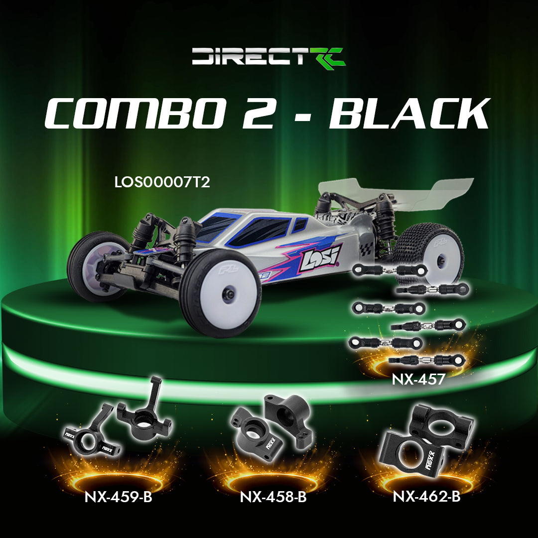 Losi 1/24 Micro-B 2WD Buggy RTR (Silver) With Nexx Racing Adjustable Turnbuckle Set, Caster Blocks, Spindles Micro-B & Rear Hub - Big Savings $22.53 Off