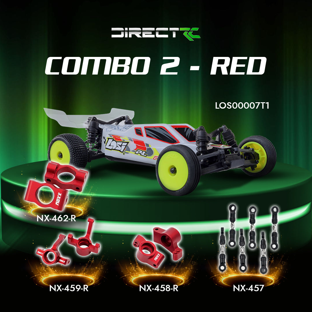 Losi 1/24 Micro-B 2WD Buggy RTR (White) With Nexx Racing Adjustable Turnbuckle Set, Caster Blocks, Spindles & Rear Hub - Big Savings $22.53 Off