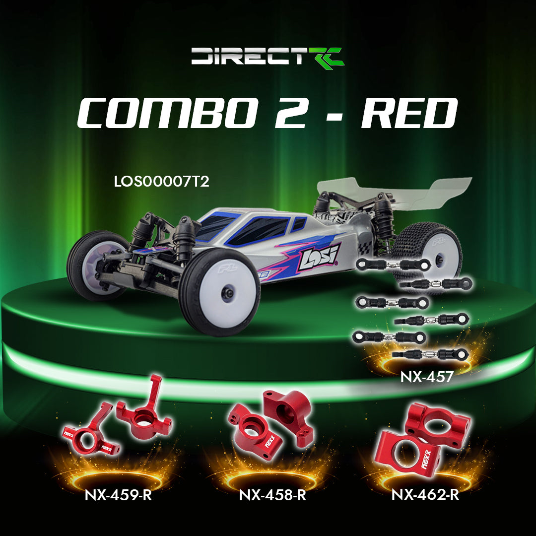 Losi 1/24 Micro-B 2WD Buggy RTR (Silver) With Nexx Racing Adjustable Turnbuckle Set, Caster Blocks, Spindles Micro-B & Rear Hub - Big Savings $22.53 Off