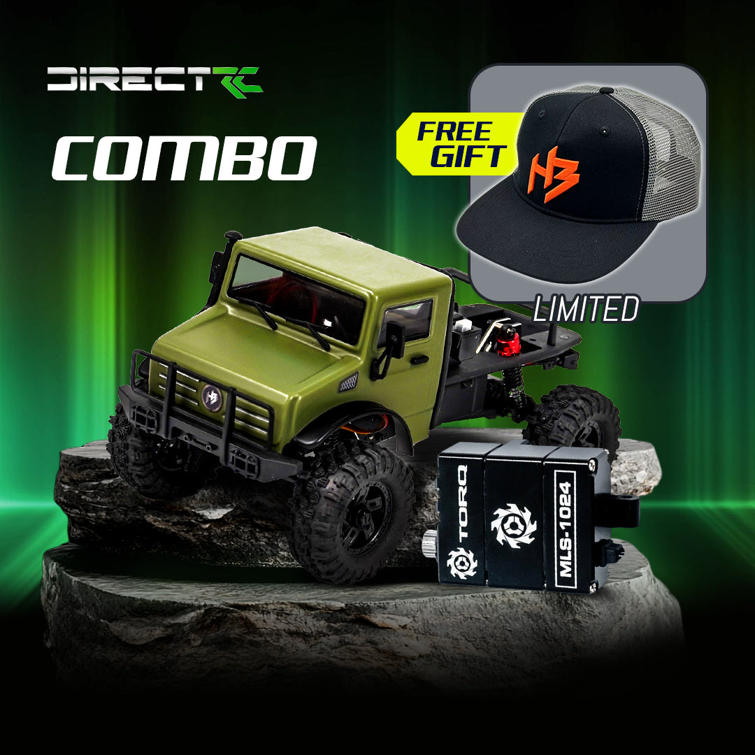 HobbyPlus CR-18P V3 Brushless T-Hunter (Matte Green) With TORQ MLS-1024 Premium DIRECT-MOUNT Servo