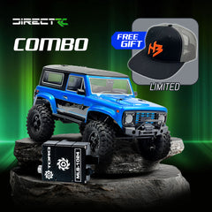 HobbyPlus CR-18P V3 Brushless Rushmore (Metalic Cyan) With TORQ MLS-1024 Premium DIRECT-MOUNT Servo