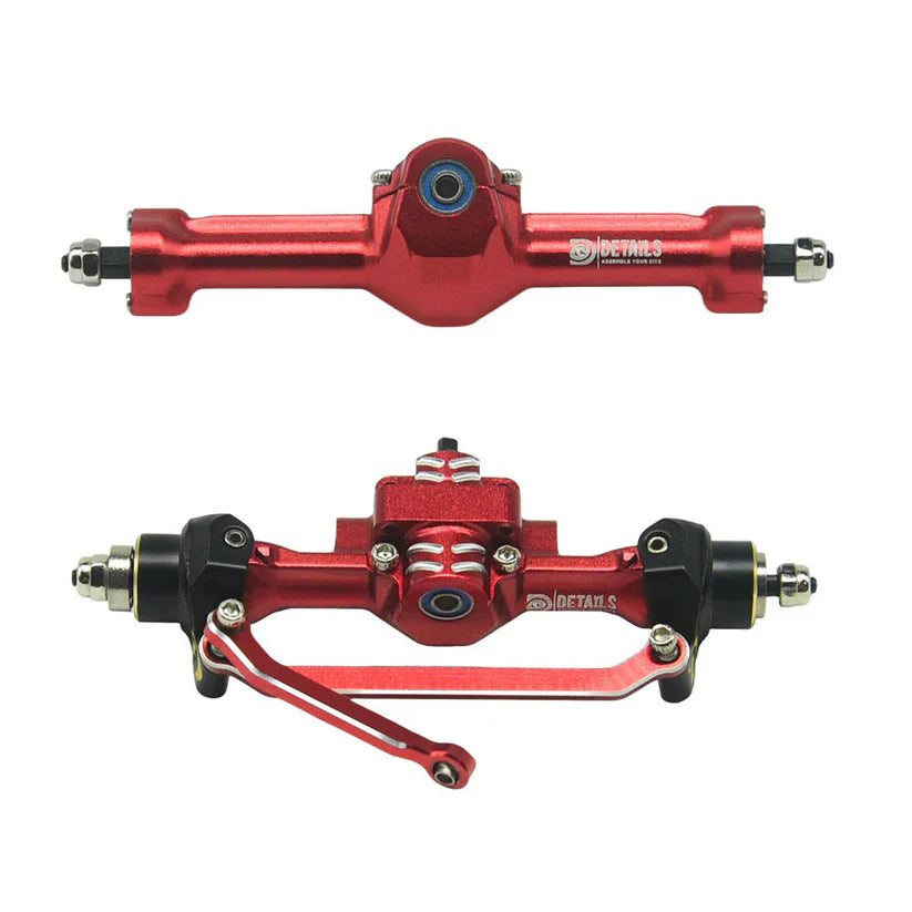 Aluminum Front/Rear Axle with Brass Knuckles/Steering Link/Gear/Bearing/CVD Whole Set for SCX30 Cars Upgrade Parts