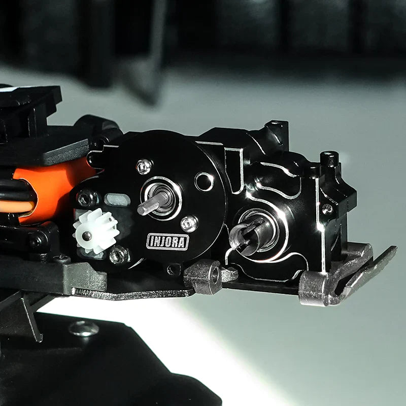 INJORA Aluminum Transmission Housing with Motor Mount & Cover for 1/24 Losi Micro-B