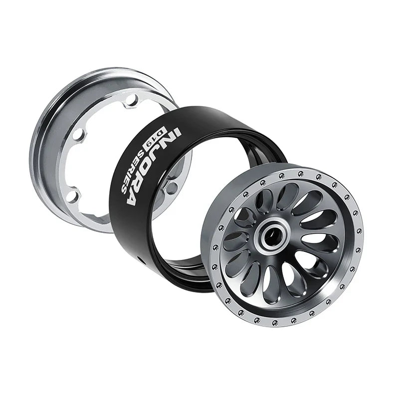 INJORA 0.7" D19 Ripple Aluminum Wheels for 1/30 SCX30