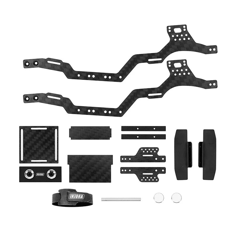 INJORA Universal LCG Carbon Fiber Chassis Frame Kit for 1/24 SCX24