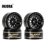 INJORA 0.7" D19 Ripple Black Brass Wheels for 1/30 SCX30