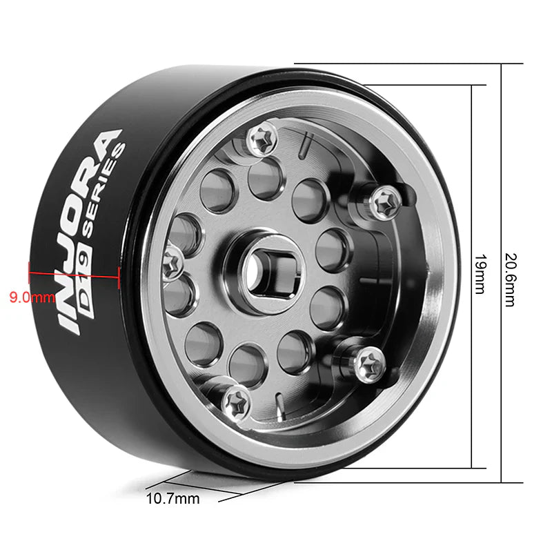 INJORA 0.7" D19 Aluminum Wheels for 1/30 SCX30 (W7008)