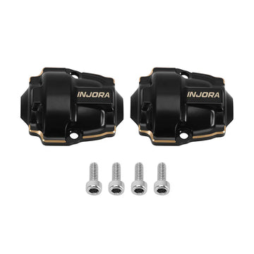 INJORA Black Coating Brass Diff Covers for 1/32 Redcat Ascent-32