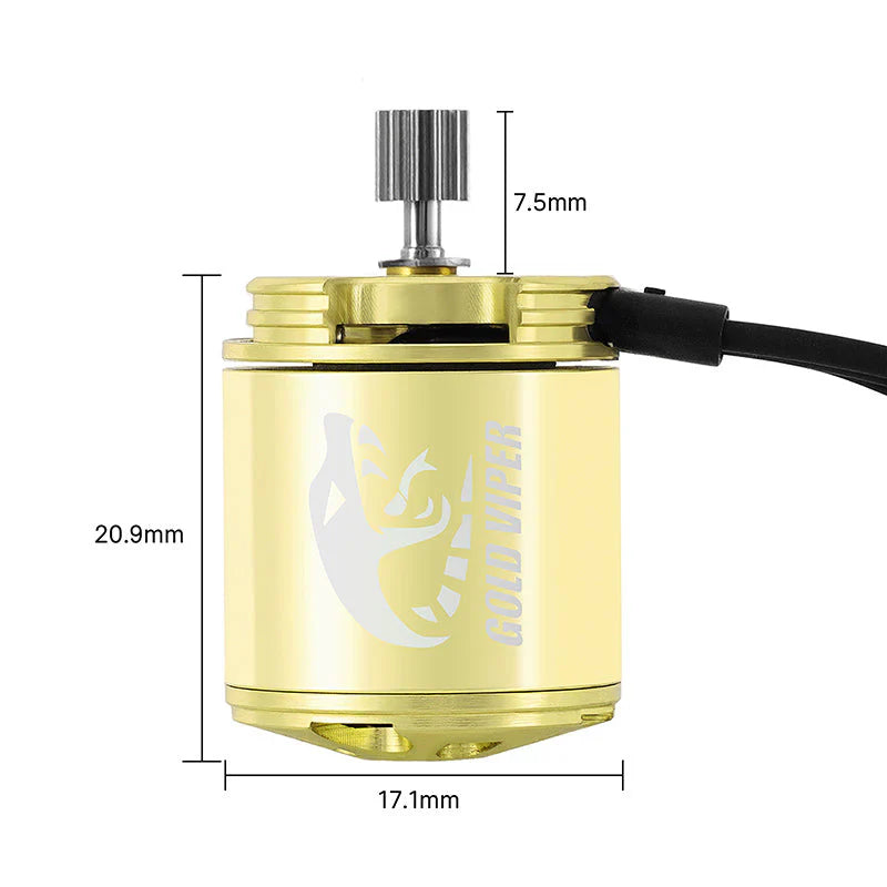 INJORA Gold Viper 1721 Brushless Motor 2800KV for 1/24 SCX24