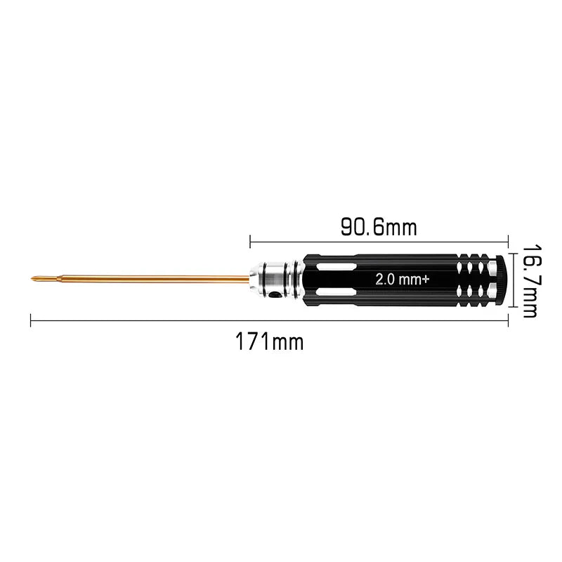INJORA 2.0mm+ Phillips Screwdriver 3.0mm Hex Nut Driver for 1/30 Axial SCX30