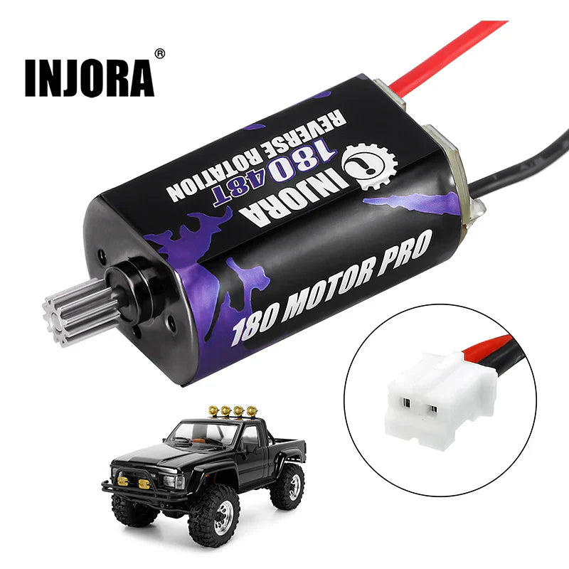 INJORA 180 Brushed 48T Motor with Steel Pinion for 1/18 HPI Venture 18