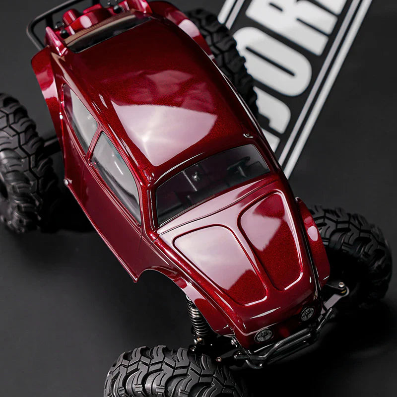 INJORA BUG24 Body with Interior for 1/24 SCX24 C10 JLU Bronco Base Camp - Burgundy