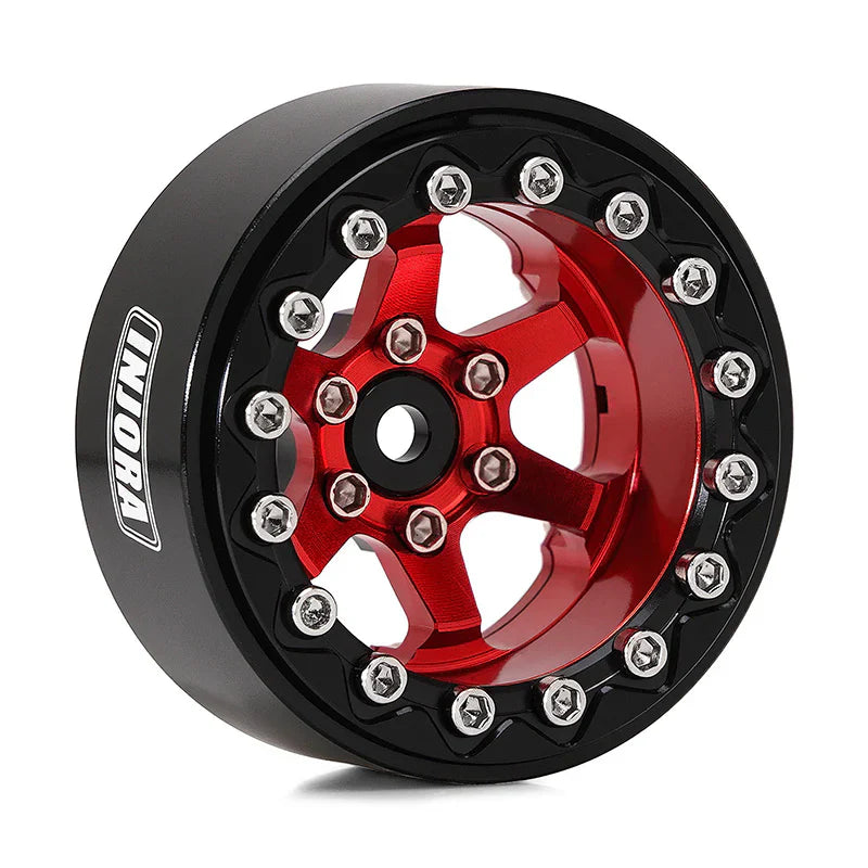 INJORA 1.3" -5.25mm Offset Aluminium Beadlock Wheels for 1/24 1/18 RC Crawler (W1313)