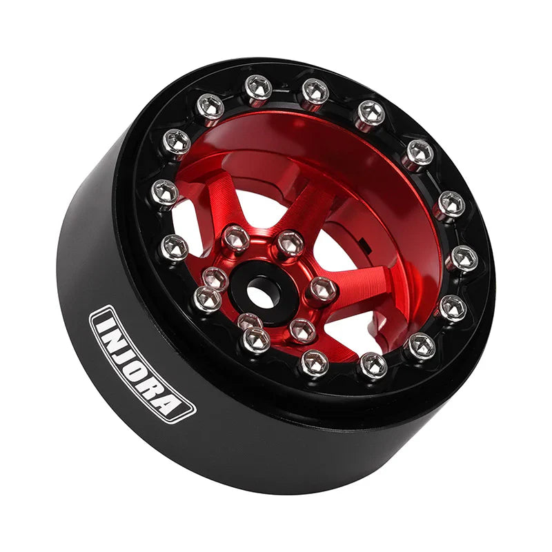 INJORA 1.3" -5.25mm Offset Aluminium Beadlock Wheels for 1/24 1/18 RC Crawler (W1313)