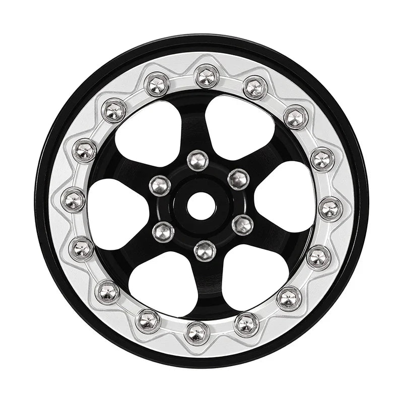 INJORA 1.3" -5.25mm Offset Aluminium Beadlock Wheels for 1/24 1/18 RC Crawler (W1313)