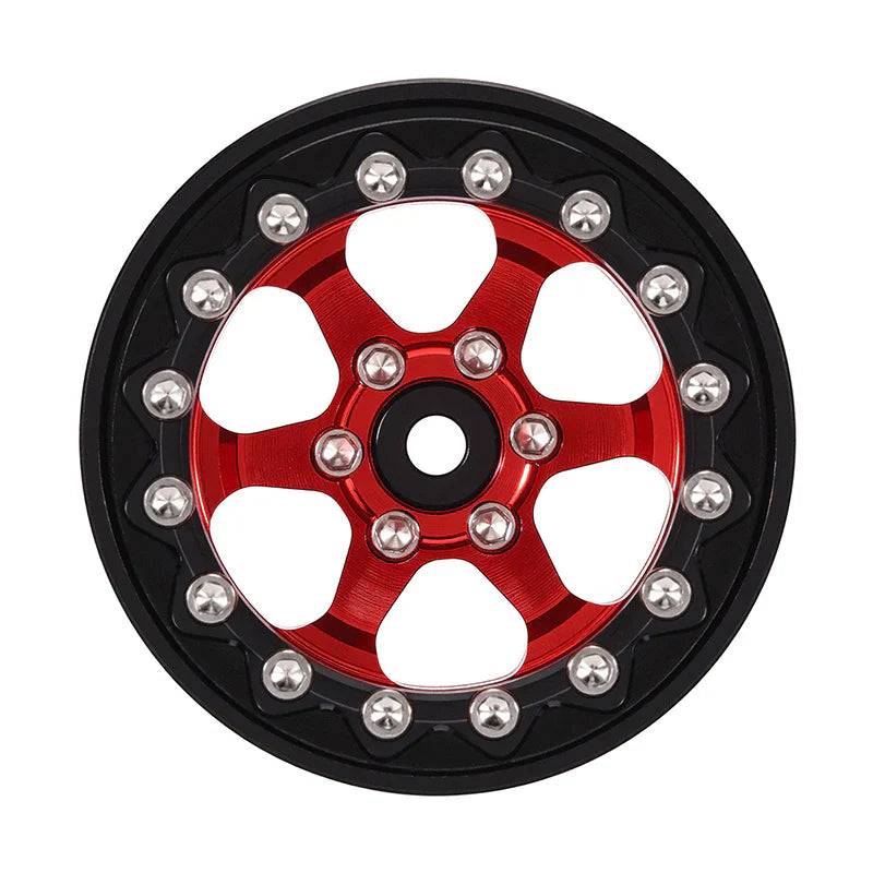 INJORA 1.3" -5.25mm Offset Aluminium Beadlock Wheels for 1/24 1/18 RC Crawler (W1313)