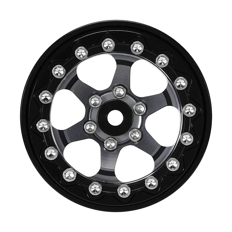 INJORA 1.3" -5.25mm Offset Aluminium Beadlock Wheels for 1/24 1/18 RC Crawler (W1313)