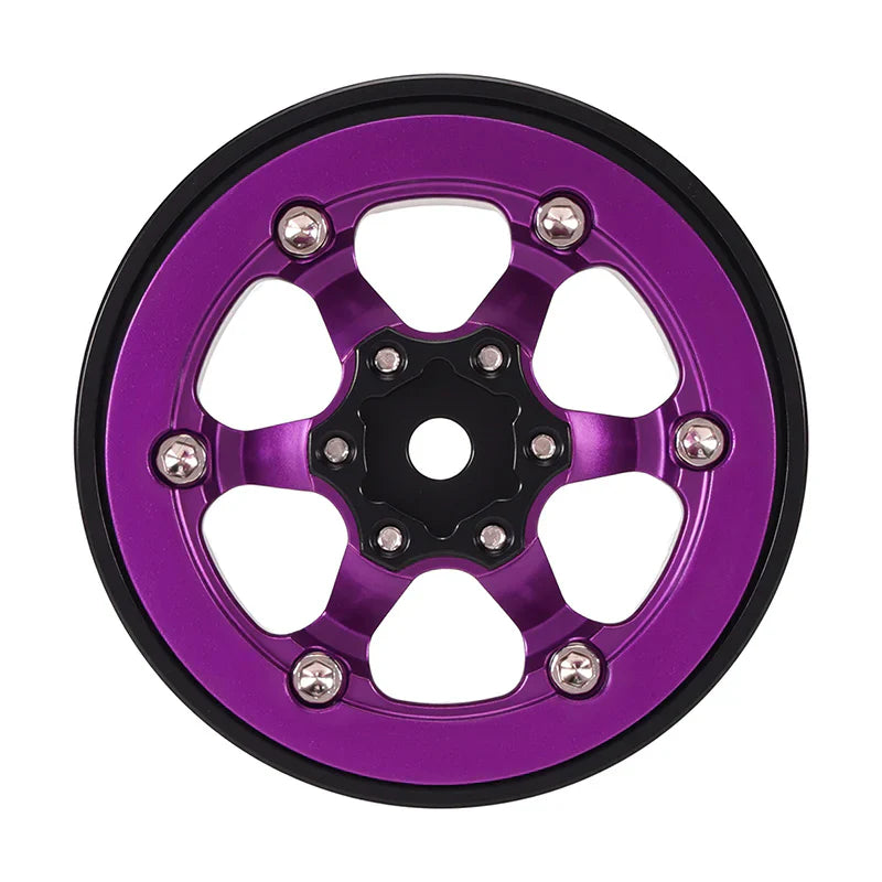 INJORA 1.3" -5.25mm Offset Aluminium Beadlock Wheels for 1/24 1/18 RC Crawler (W1313)