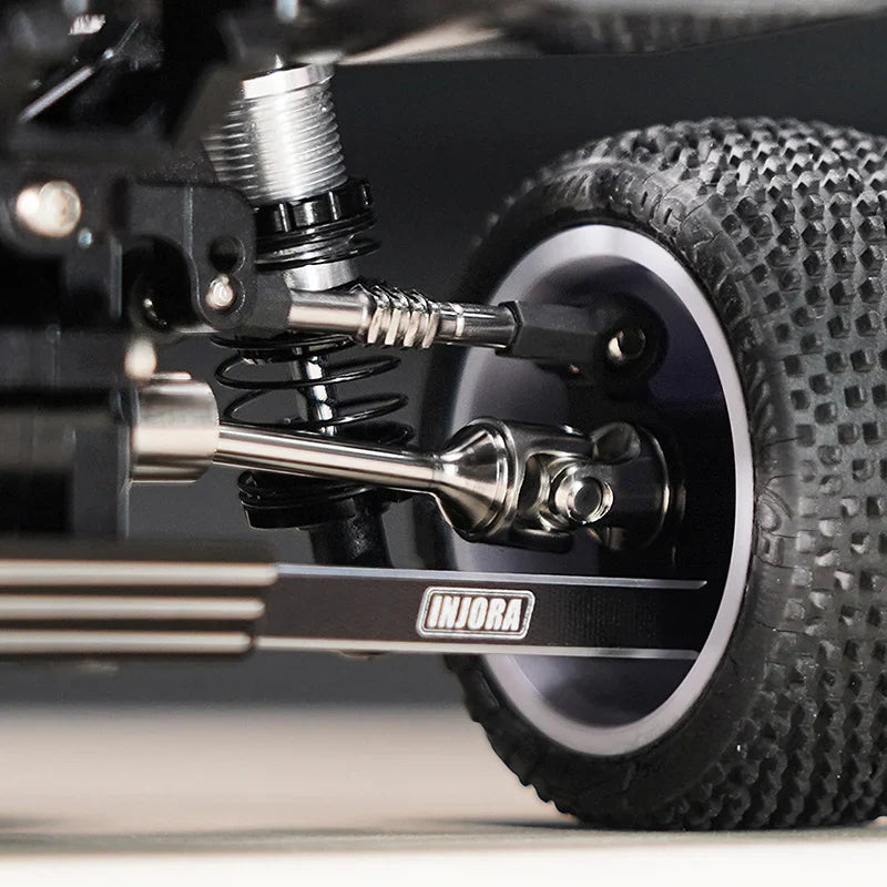 INJORA Stainless Steel CVD Drive Shaft, Axles, Wheel Hexes Set for Losi Micro-B Micro-T