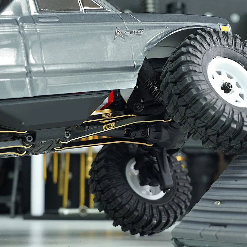 INJORA Black Brass High Clearance Chassis Links for 1/18 Redcat Ascent18