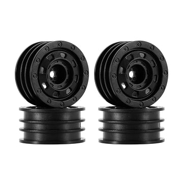 INJORA 1.3" Non-beadlock Wheels for 1/24 1/18 RC Crawlers - Black