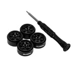 INJORA 0.7" 6-Spoke Aluminum Wheels for 1/30 SCX30