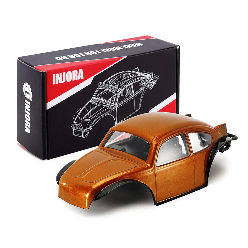 INJORA BUG24 Body with Interior for 1/24 SCX24 C10 JLU Bronco Base Camp - Orange