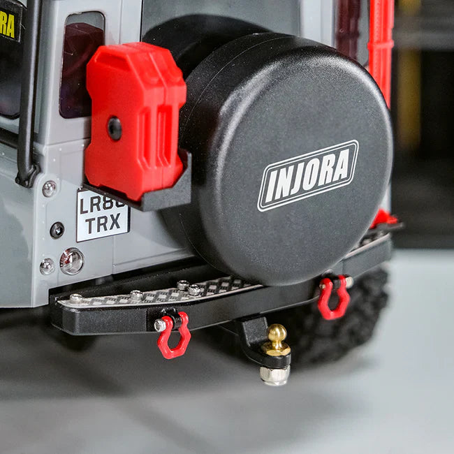 INJORA CNC Aluminum Front Rear Bumper for 1/18 TRX4M Defender - HeliDirect