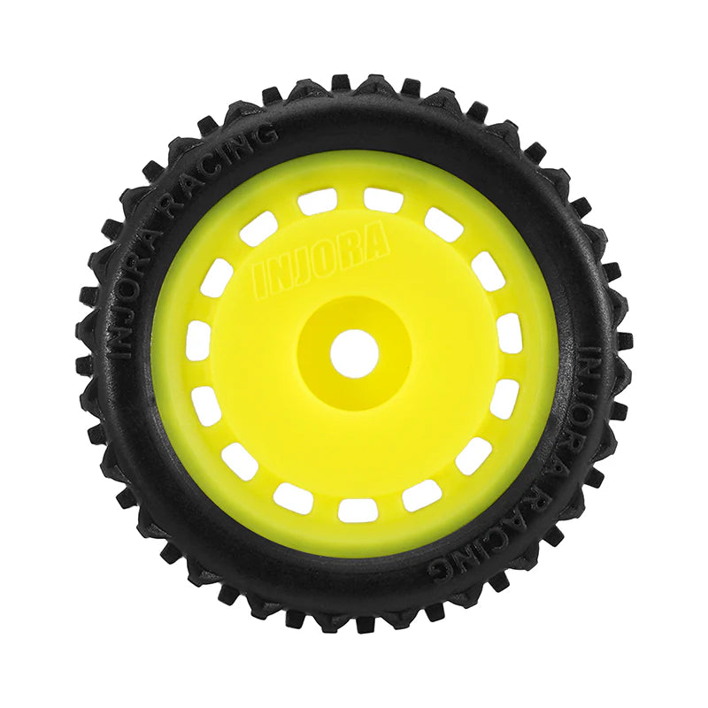 INJORA Pre-mounted Pin Buggy Tires & Wheels for 1/28 Losi Micro-T