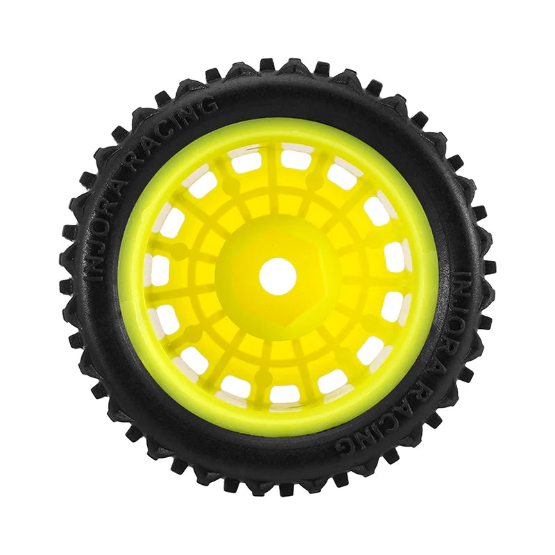 INJORA Pre-mounted Pin Buggy Tires & Wheels for 1/28 Losi Micro-T
