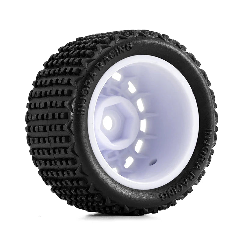 INJORA Pre-mounted Pin Buggy Tires & Wheels for 1/28 Losi Micro-T