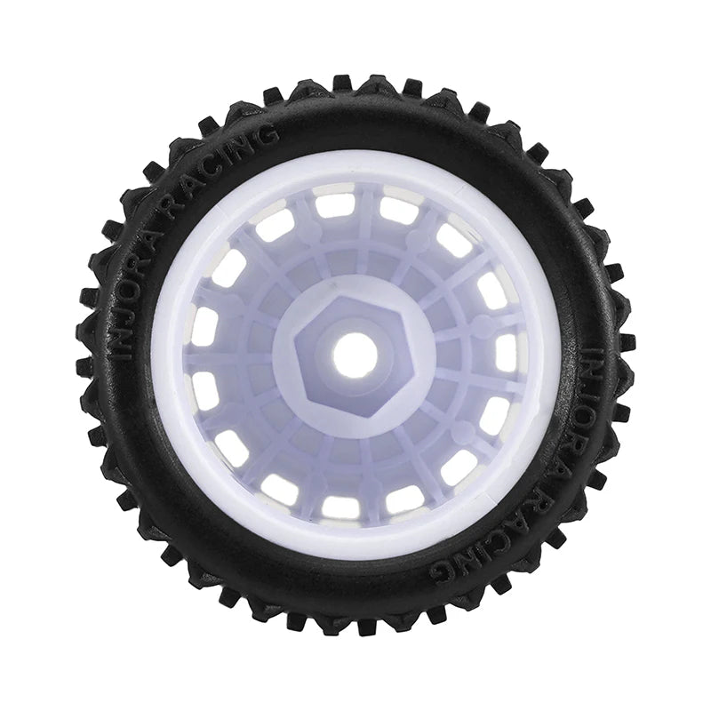 INJORA Pre-mounted Pin Buggy Tires & Wheels for 1/28 Losi Micro-T