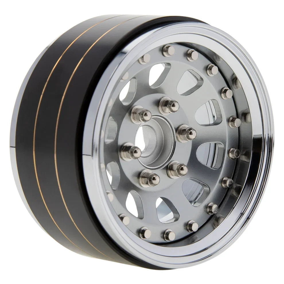MEUS Racing Brass Aluminum 1.9″ Beadlock Wheels Supports Front Rear Twin Wheels for 1/10 TRX-4 TRX-6 SCX10 GEN7 GEN8 D90