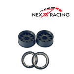 Nexx Racing “JUD” threaded carbon-fiber reinforced EVO Flanged Front Wheels (2) pcs for Mini-Z - F8.5 OFFSET +1