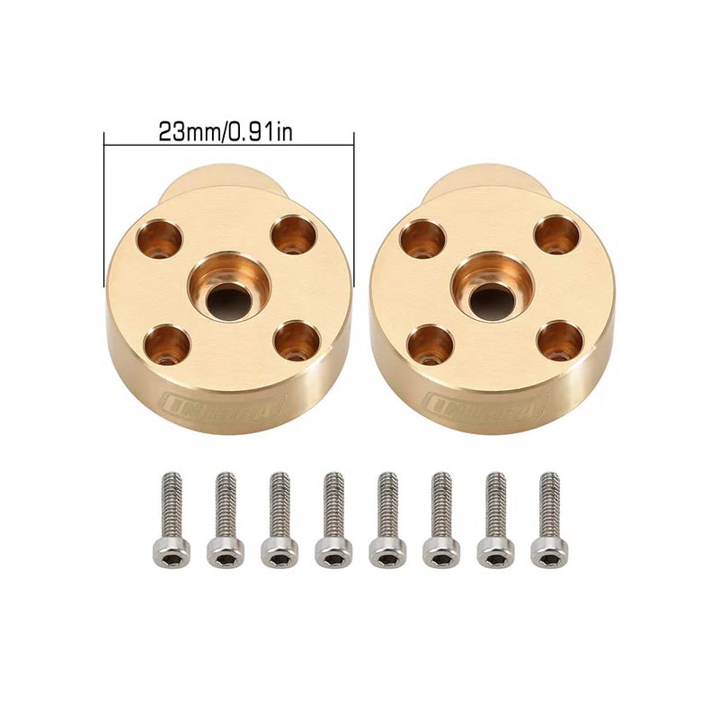 INJORA 2pcs Brass Outer Portal Housing Covers For FCX24 Front & Rear Axles - HeliDirect