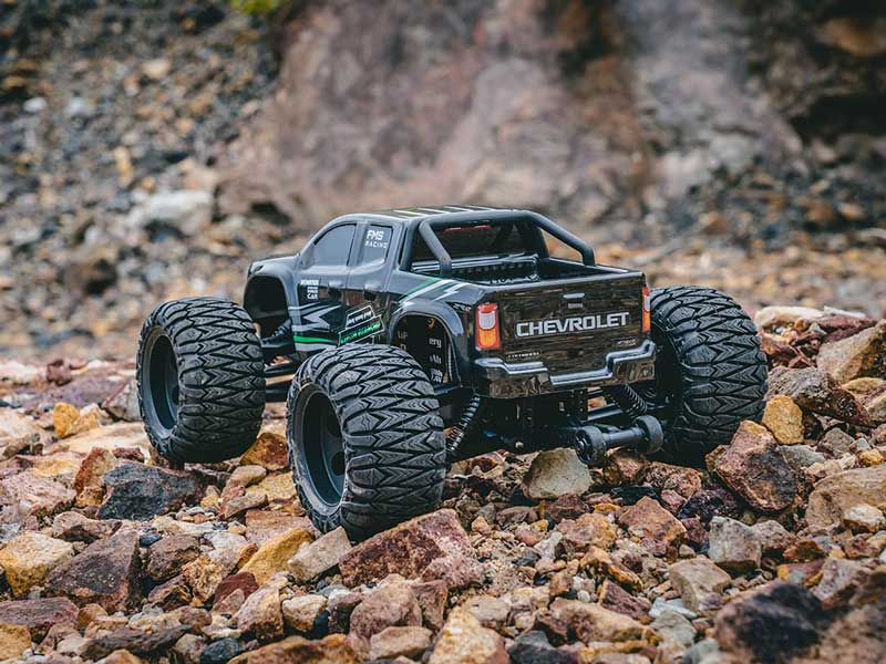 FMS 1/24 FMT24 Chevrolet Colorado Monster Truck RTR - BLACK - HeliDirect