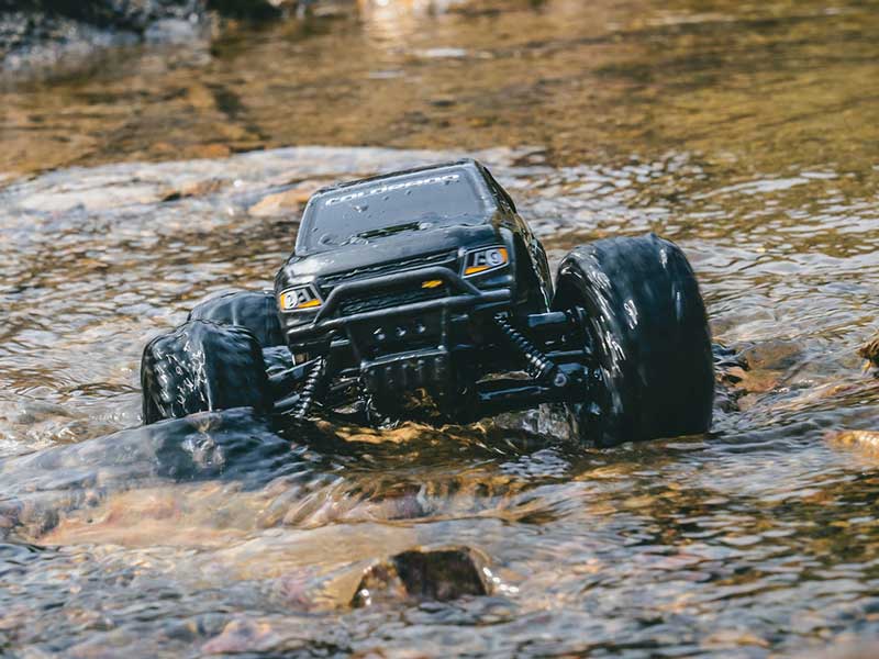 FMS 1/24 FMT24 Chevrolet Colorado Monster Truck RTR - BLACK - HeliDirect