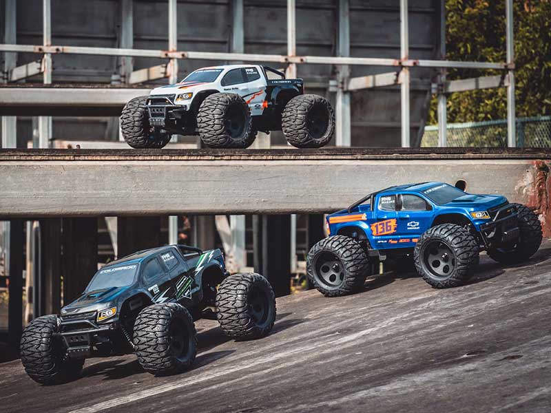 FMS 1/24 FMT24 Chevrolet Colorado Monster Truck RTR - BLUE - HeliDirect