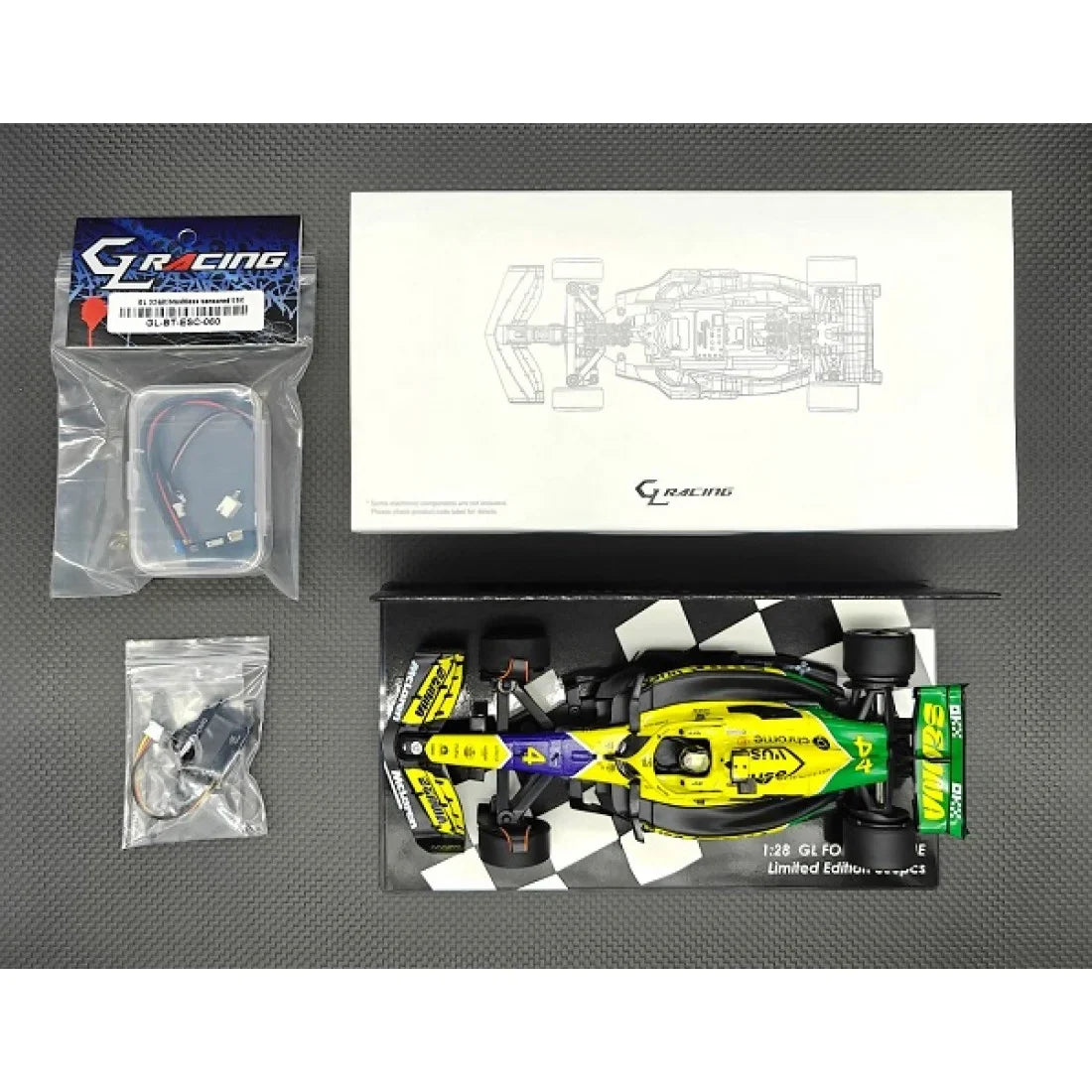 GL Racing Formula One chassis with limited body/sensored ESC and servo ...