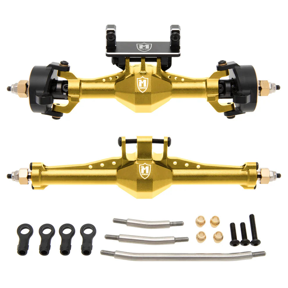 MEUS Racing TRX4M Metal Isokinetic Front Rear Axles with 3-Section CVDs for 1/18 TRX4M Bronco Land Rover Defender K10 High Trail