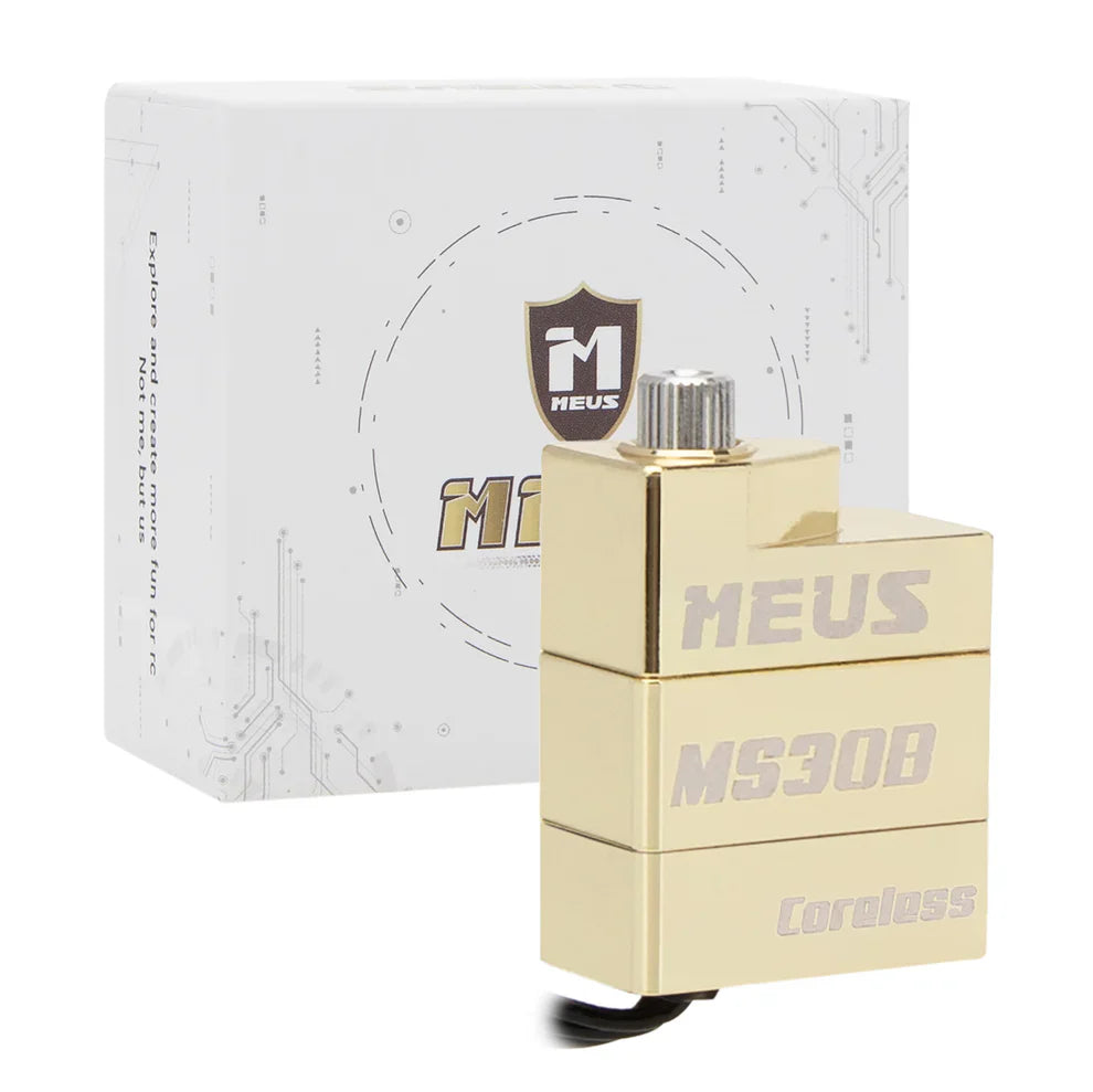 MEUS Racing Coreless Micro Aluminum / 15.8g Brass Servo for Axial SCX30