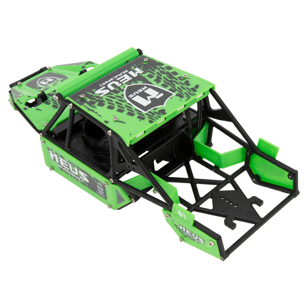 MEUS Racing SCX24 Mantis Roll Cage Body Shell Chassis Kit for 1/24 Axial SCX24 C10 Bronco Wrangler