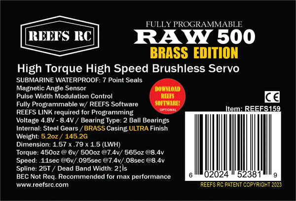REEFS RC RAW 500 Brass Edition - HeliDirect