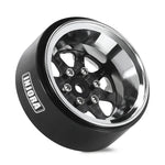 INJORA 1.3" ModuWheel Silver Beadlock Wheels Negative Offset For 1/18 1/24 RC Crawlers - 8 SPOKE SILVER WHEELS