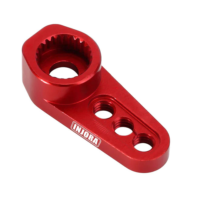 INJORA 25T Aluminum Servo Arm Horn for 1/18 TRX4M Stock Servo (4M-12) - RED - HeliDirect