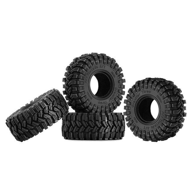 INJORA 1.0" 58*24mm S5 All Terrain Super Soft Sticky Tires for 1/18 1/24 RC Crawlers (4) - HeliDirect