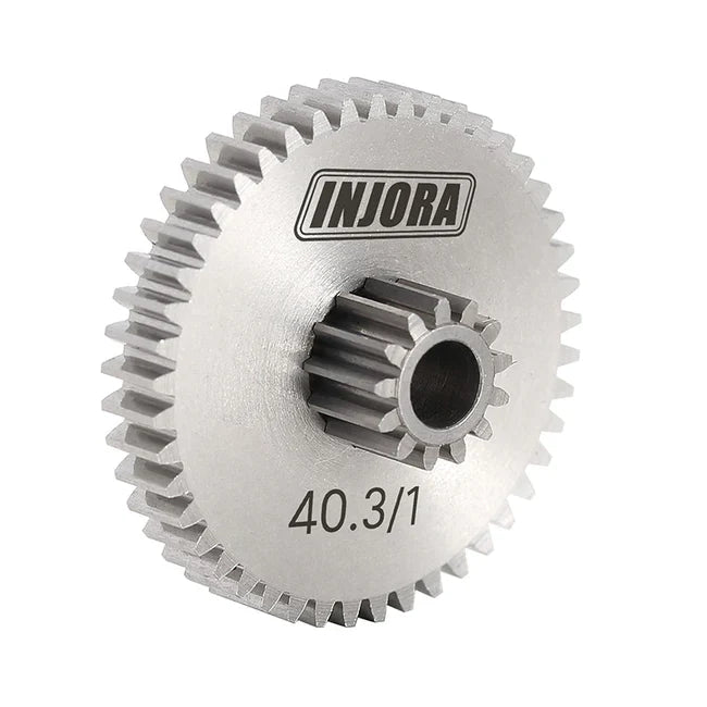 INJORA Stainless Steel 40.3:1 Low Range Transmission Gear Set for 1/18 TRX4M - HeliDirect