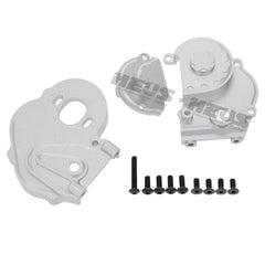 Meus Racing Aluminum Gearbox Housing for AXIAL 1/18 UTB18 - SILVER - HeliDirect