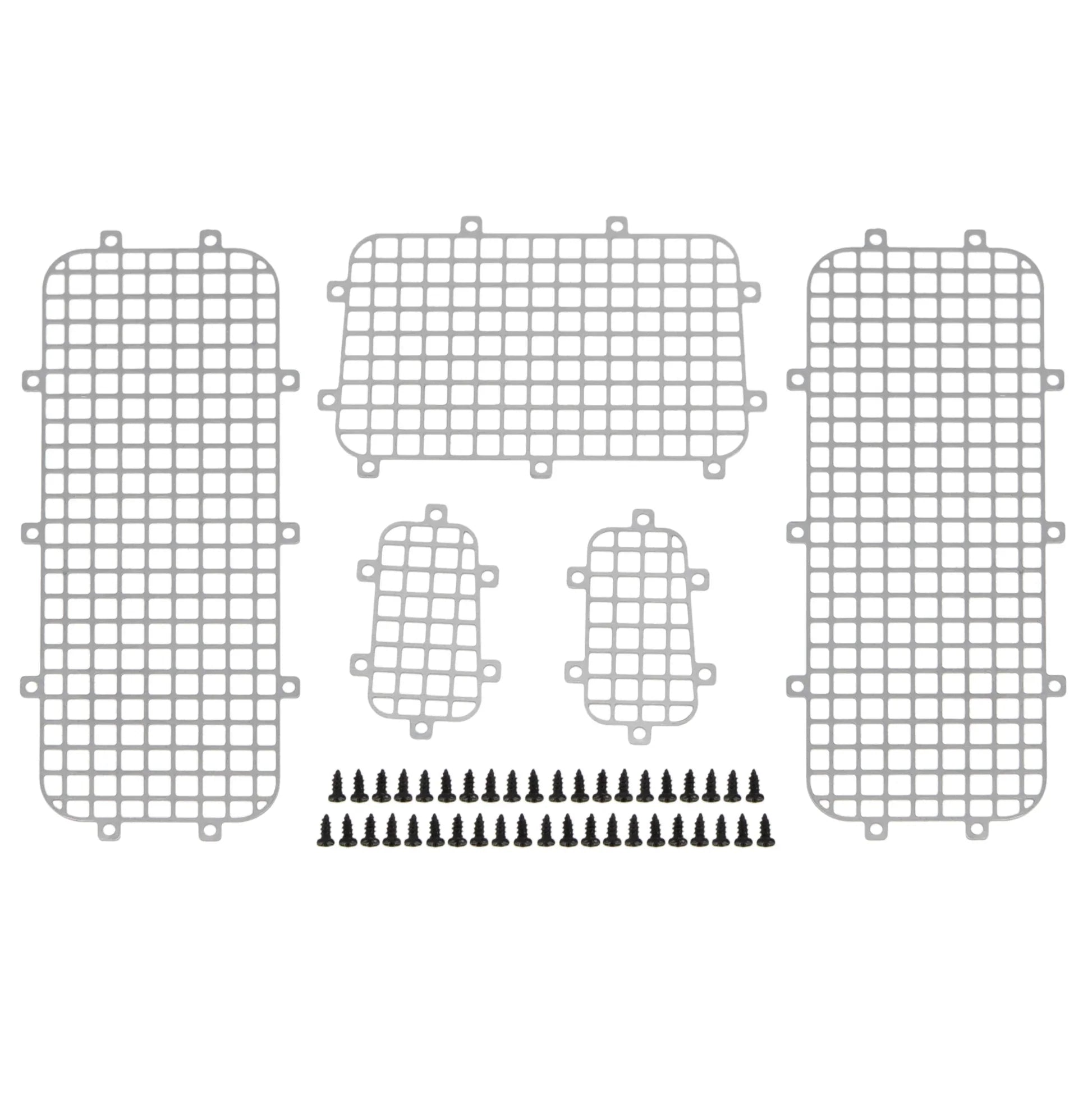 Meus Racing 5Pcs Stainless Steel Car Window Mesh Metal Window Mesh Protective Net For TRX4M Land rover Defender - HeliDirect