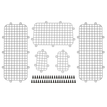 Meus Racing 5Pcs Stainless Steel Car Window Mesh Metal Window Mesh Protective Net For TRX4M Land rover Defender - HeliDirect